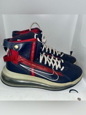 Nike Air Max 720 SATURN Mens Sz 9.5 Olympic Navy White Red Retro AO2110-400